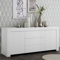 Ferndale Wooden Sideboard With 2 Doors 3 Drawers In Matt White