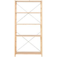 Pine unit shelf ‐ 5 Shelves Wide | Natural