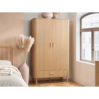 Birlea Axel Oak 2 Door 1 Drawer Wardrobe