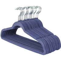 Non-Slip Velvet Hangers - 45cm - Pack of 25 - Blue