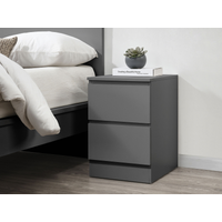 Birlea Oslo 2 Drawer Bedside Grey Bedside Chest