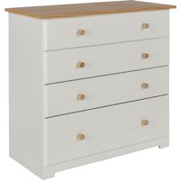Chorley Wooden Chest Of 4 Drawers In White And Oak