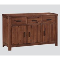 Areli Wooden Sideboard With 3 Doors 3 Drawers In Dark Brown