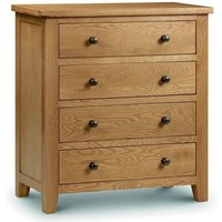 Mabli Four Drawers Chest Of Drawers In Waxed Oak Finish