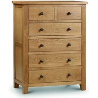 Mabli Tall Chest Of Drawers In Waxed Oak Finish