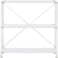 Light Grey Steel Shelving Unit - Wide, Small