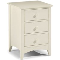 Caelia Bedside Cabinet In Stone White With 3 Drawers