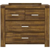 Pacay Wooden Dressing Table With 4 Drawers In Brush Effect