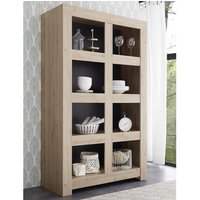 Ferndale Wooden Bookcase With 8 Open Compartments In Cadiz Oak