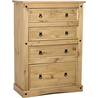 Carlen Wooden Chest Of 4 Drawers Tall In Light Pine