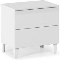 Adonia Wooden Bedside Cabinet With 2 Drawers In White