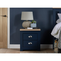 Birlea Highgate 2 Drawer  Highgate Blue Bedside Chest