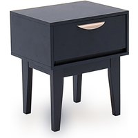 Lanus Wooden Bedside Table With 1 Drawer In Blue
