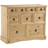 Carlen Wooden Chest Of 9 Drawers In Waxed Light Pine