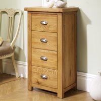 Webworms Wooden Chest Of 4 Drawers In Oak
