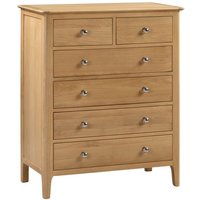 Callia Chest Of Drawers In Oak With 6 Drawers