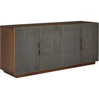 Fomalhaut Wooden Sideboard With Gold Metal Frame In Brown