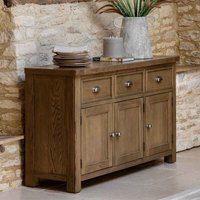 Bethesda Large Wooden Sideboard With 3 Doors 3 Drawers In Natural