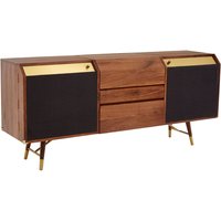 Kentona Wooden Sideboard With 2 Doors In Black And Walnut
