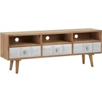 Papeka Wooden Sideboard With 2 Doors In Natural And Whitewash