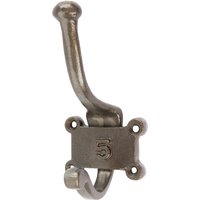 50mm x 115mm Grey Number 5 Hat & Coat Hook