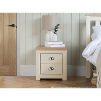 Birlea Highgate 2 Drawer  Highgate Cream Bedside Chest