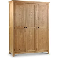 Julian Bowen Marlborough 3 Door Oak Wooden Fitted Triple Wardrobe