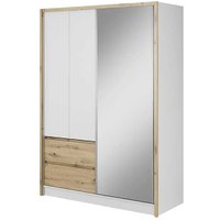Sedona 154cm Woooden Wardrobe With 2 Sliding Doors In Artisan Oak