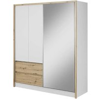 Sedona 184cm Woooden Wardrobe With 2 Sliding Doors In Artisan Oak