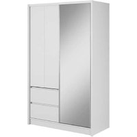 Sedona 134cm Woooden Wardrobe With 2 Sliding Doors In Matt White