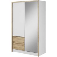 Sedona 134cm Woooden Wardrobe With 2 Sliding Doors In Artisan Oak