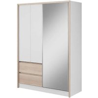 Sedona 154cm Woooden Wardrobe With 2 Sliding Doors In Sonoma Oak