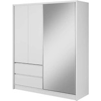 Sedona 184cm Woooden Wardrobe With 2 Sliding Doors In Matt White