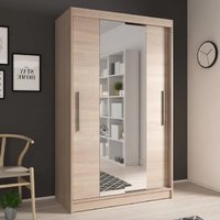 Nichols Wooden Wardrobe With 2 Sliding Doors In Sonoma Oak