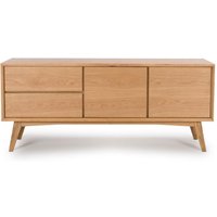 Allen Wooden Sideboard With 2 Doors 2 Drawers In Natural