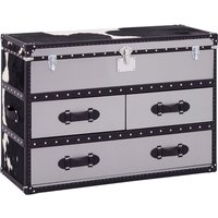 Kensick Wooden Storage Cabinet In Black And White