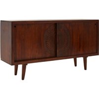 Venota Wooden Sideboard With 2 Sliding Doors In Rich Walnut