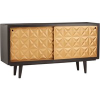 Horna Wooden Sideboard With 2 Doors In Brown And Gold