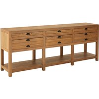 Lyox Wooden 6 Drawers Sideboard In Natural