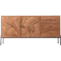 Oakmont Wooden Sideboard With 2 Doors 3 Drawers In Natural