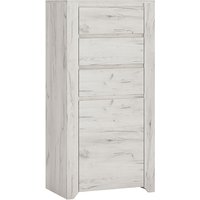 Alink Wooden Sideboard With 1 Door 3 Drawers In White