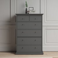 Paroya Wooden Chest Of 6 Drawers In Matt Grey