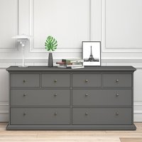 Paroya Wooden Chest Of 8 Drawers In Matt Grey