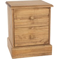 Calixto Wooden Bedside Cabinet With 2 Drawers In Oak