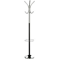Astoria Metal Floor Standing Coat Stand In Black And Chrome