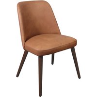 Avelay Faux Leather Bedroom Chair In Cognac Vintage Elegance