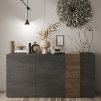 Venice Wooden Sideboard 3 Doors In Titan And Mercure