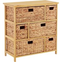 Maize Wooden Chest Of 6 Basket Drawers In Natural