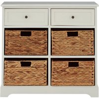 Varmora Wooden Chest Of 6 Drawers In Ivory White