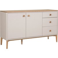 Marlon Wooden Sideboard With 2 Doors 3 Drawers In Oak And Taupe